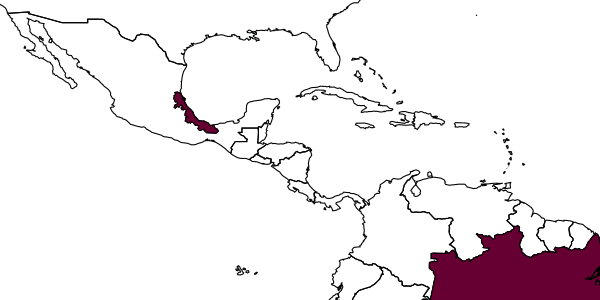 map of Telenomus fariai     Costa Lima. 1927